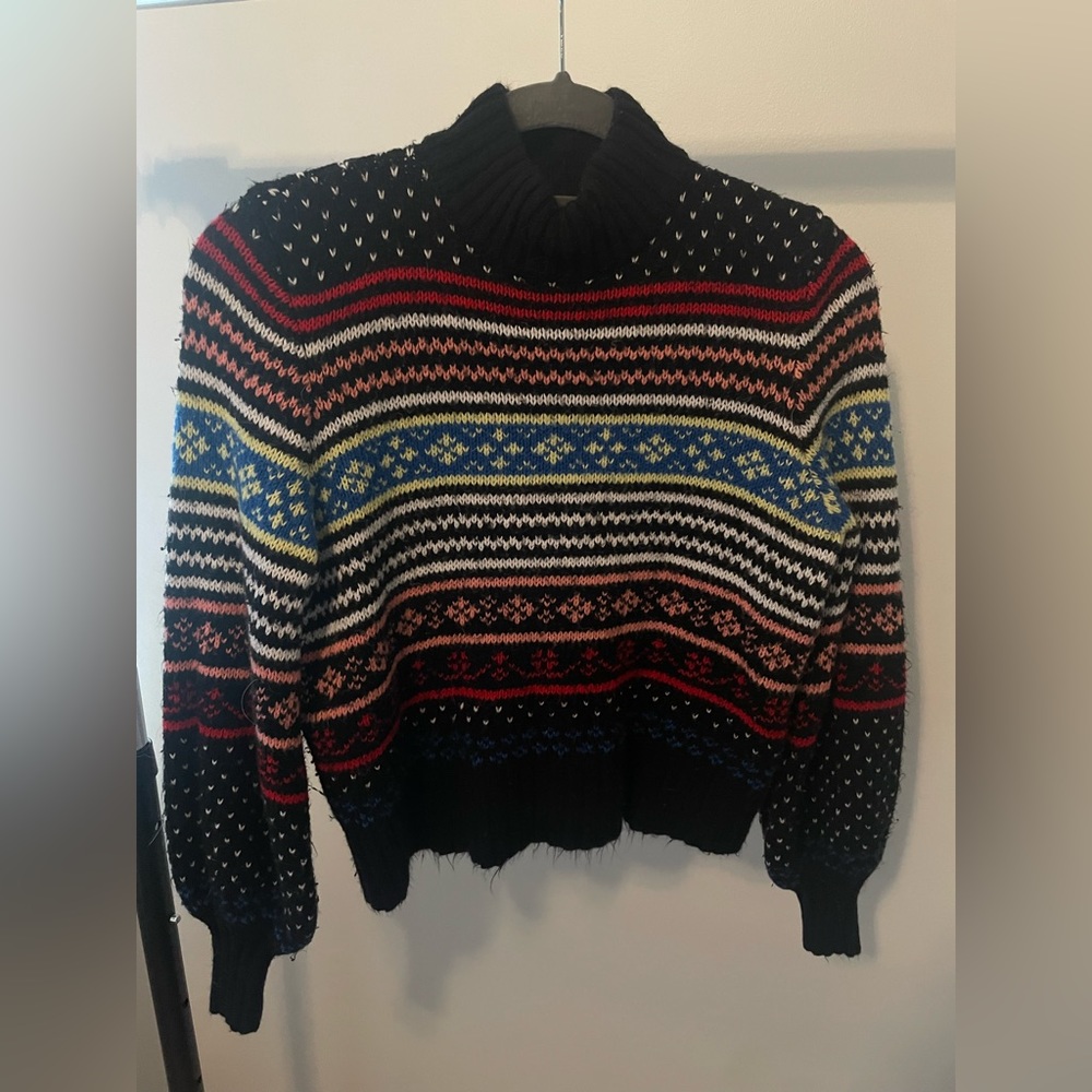 Multicolored Turtleneck Sweater